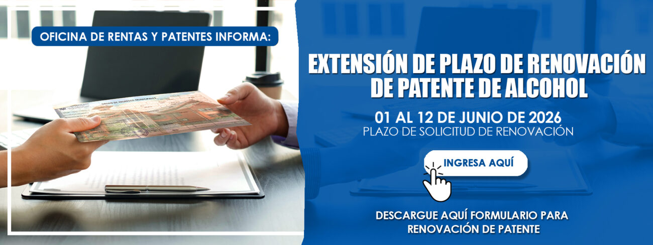 Renovación 2do Semestre 2026 de Patentes Alcoholes