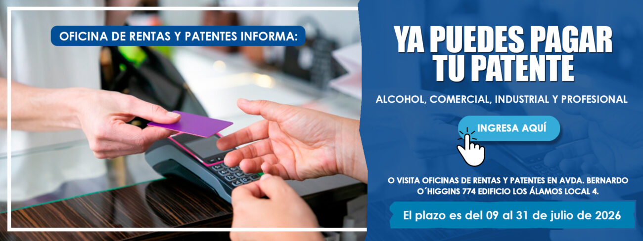 MUNICIPALIDAD DE PUCÓN INFORMA DEL PROCESO DE PAGO DE PATENTES MUNICIPALES